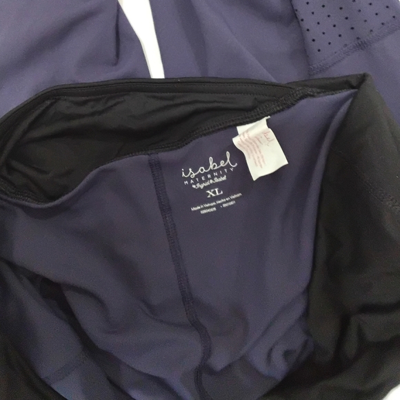 Isabel Maternity by Ingrid & Isabel Kids Black and Purple Leggings - Picture 5 of 8